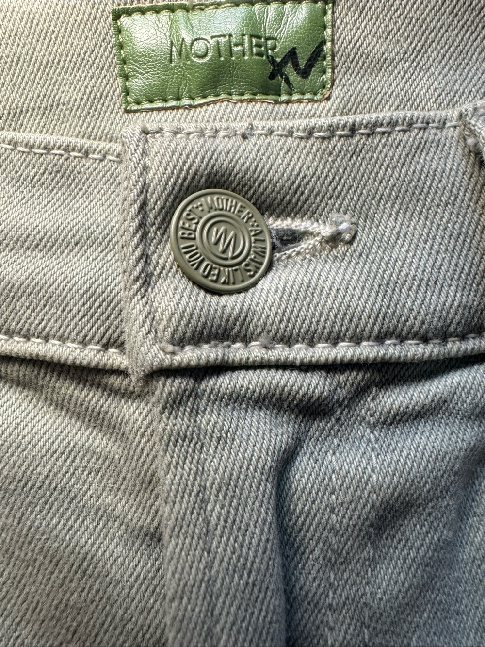 Mother Denim The Hustler Ankle Fray Jean in Iceberg Green Women’s size 25 - Picture 4 of 16
